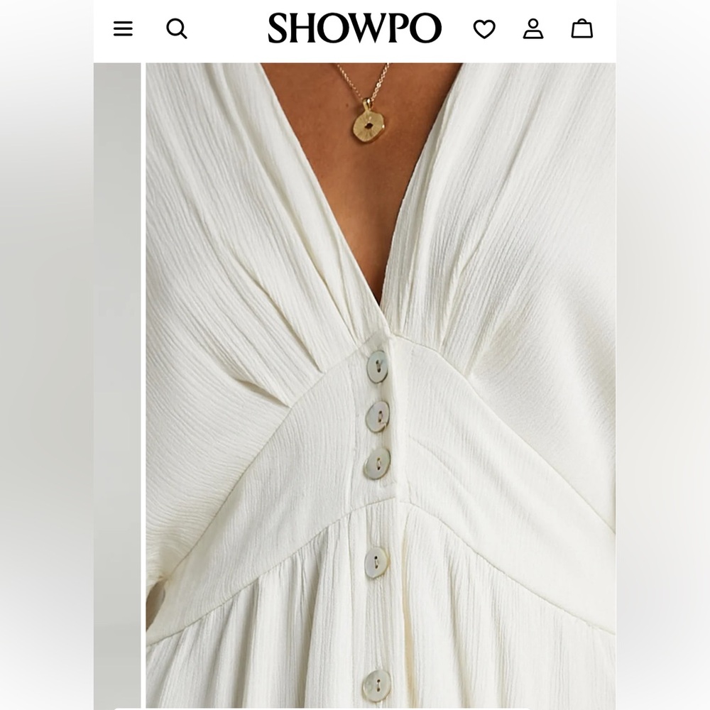 Showpo sitting pretty maxi dress Cream Draped Fabric Top size 10 new - Picture 4 of 11